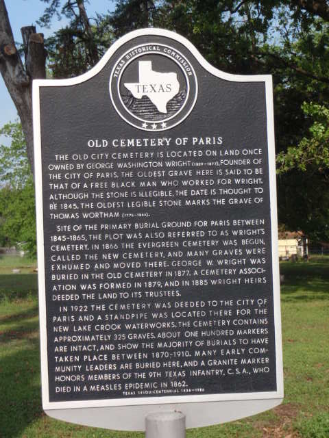 Old City Cemetery Historical Marker